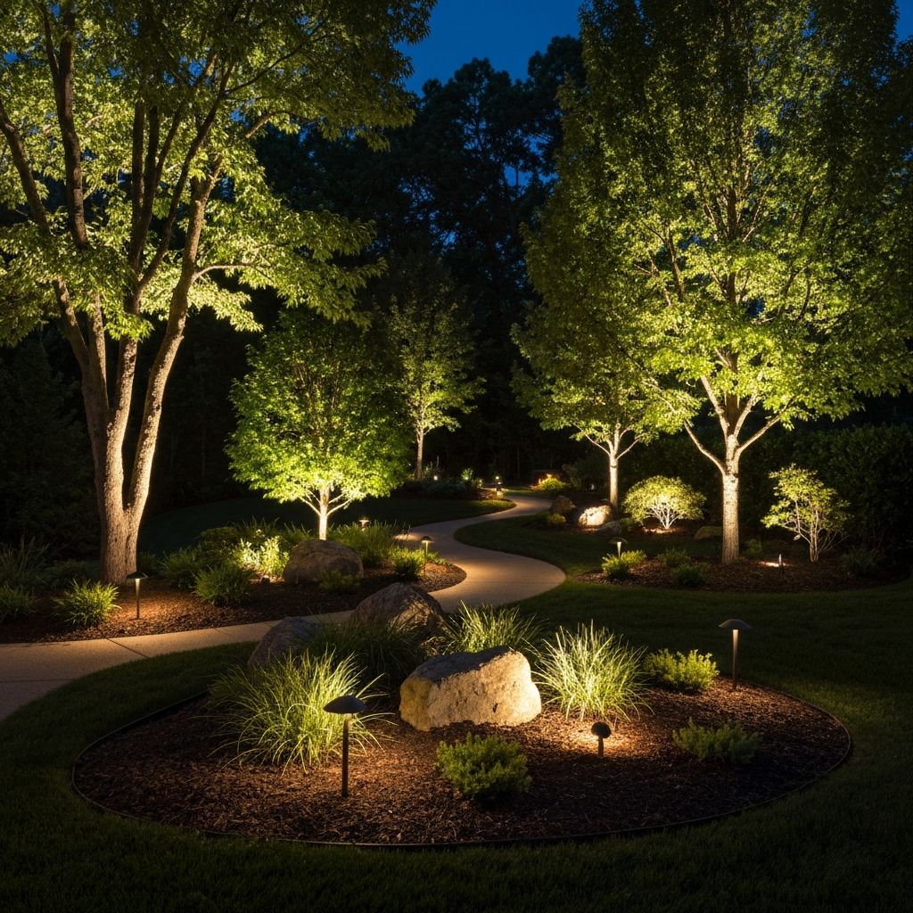 Landscape Lighting installation by JDM Lighting in Utah